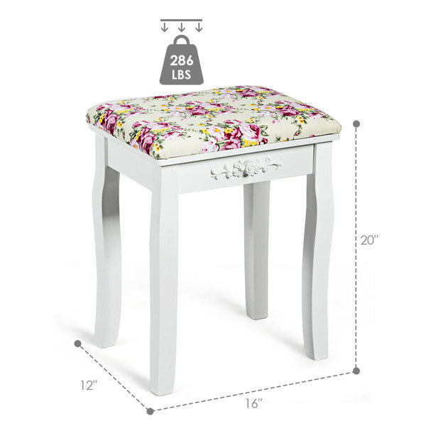 Astoria Grand Nyla 20'' Tall Vanity Stool & Reviews Wayfair